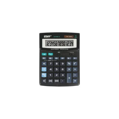 Настольный калькулятор STAFF STF-888-14, 14 разрядов, двойное питание, 250182