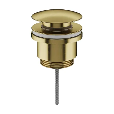 Донный клапан универсальный Ceramicanova Click-Clack латунь, брашированное золото PVD 70003BG