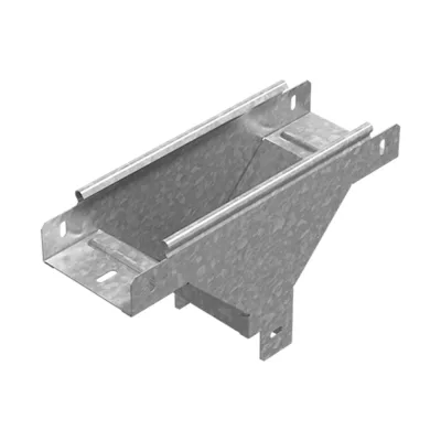 Ответвитель Т-образный вертикальный к лотку OSTEC 150x80, толщина 1.0 мм, Сендзимир цинк ОТВ-150х80-1,0-СЦ