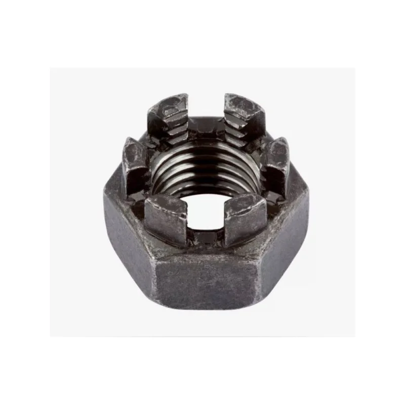 Гайка SORREX М36 DIN935 корончатая черная стальная (1 штука) 0935-008-36