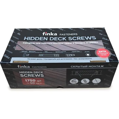 Саморезы Finka Hidden Deck Screws C4 48 mm (1750 шт) 481750C4