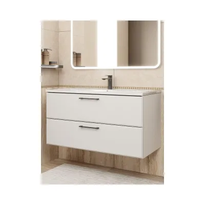 Тумба под раковину для ванной uperwood Foster New_100 см, подвесная, белая TFosterNEW100w