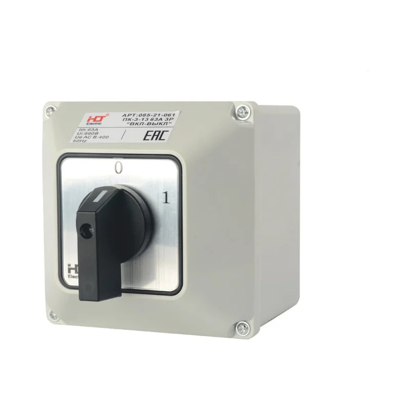 Переключатель кулачковый HLT ПК-3-13 63А 3P ВКЛ-ВЫКЛ IP54 085-21-061