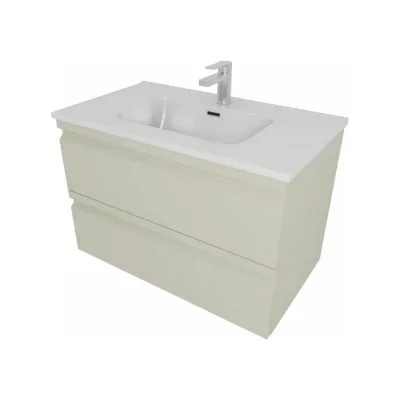 Комплект мебели AQUATEK AQ77060-GS Тумба 60 см ВЕГА с раковиной AQ0460-00, 2 ящика, цвет шалфей зеленый 00000147654