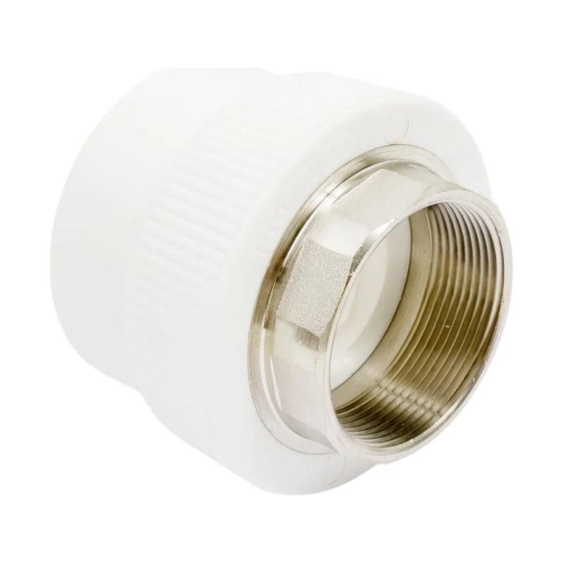 Комбинированная муфта под ключ PRO AQUA PP-R ВР белая d-50 мм 2" PA22523Pb