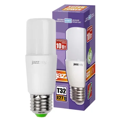 Светодиодная лампа Jazzway PLED-T32/115 10Вт цилиндр 6500К холодный белый E27 800лм 100-240В 5000858