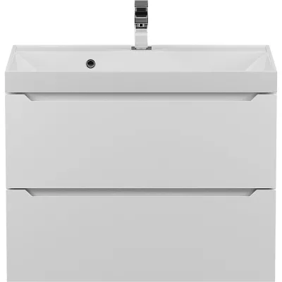 Подвесная тумба с раковиной uperwood Tanos 70 см, белая 291020226