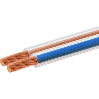 Кабель акустический RIPO SC-TR-2x0.5 ССA, прозрачный с синей полосой, катушка 100 м 001-700009
