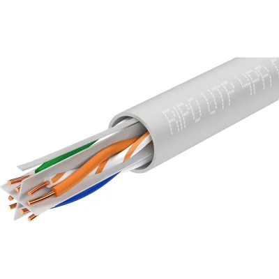 Витая пара Ripo utp 4 cat6а 23awg cu premium, 305м.,fluke test (ксвпв -6а 4x2х0.58), серый 001-112124