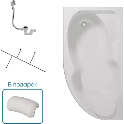 Ванна 1Marka ДИАНА/DIANA 1700х900 L Комплект Стандарт 2 П 01ди1790кл2+п