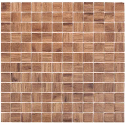 Мозаика Vidrepur Wood 4201 коричневая стеклянная 317х317х4 мм матовая