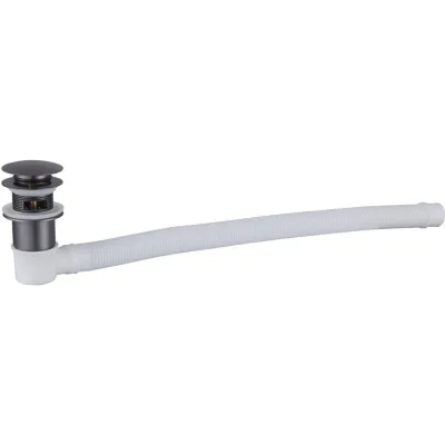 Слив-перелив BelBagno для BB03/BB09, оружейная сталь BB39-OVF-GM