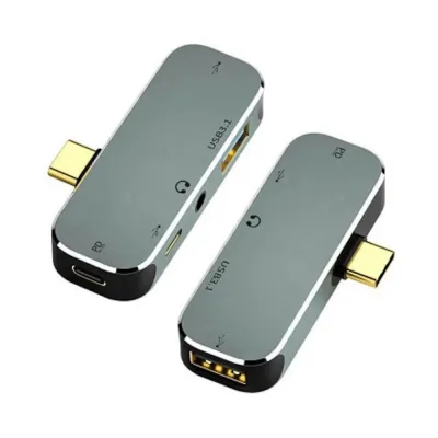 Хаб USB-C KS-is 5 в 1 с коннектором KS-763