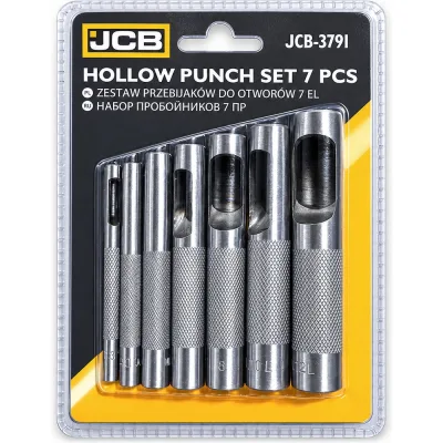 Набор пробойников JCB 7пр. (4, 6, 8, 10, 12, 14, 16мм) JCB-3791(68568)