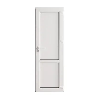 Металлопластиковая дверь VEKA 2050х600 мм алюминиевый порог белая правая глухая