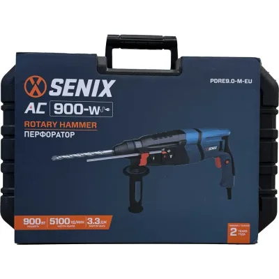 Сетевой перфоратор SENIX SDS-plus, 900 Вт, 3.3 Дж, кейс PDRE9.0-M-EU