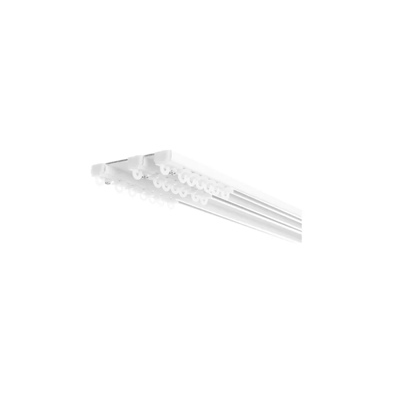 Карниз алюминиевый LM DECOR D-8 Премиум, составной, 3-х рядный, 2,0 м, белый D8PA200A