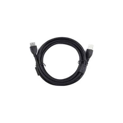Кабель-удлинитель Cablexpert USB2.0 Pro, AM/AF, 3м, экран, черный CCF2-USB2-AMAF-10