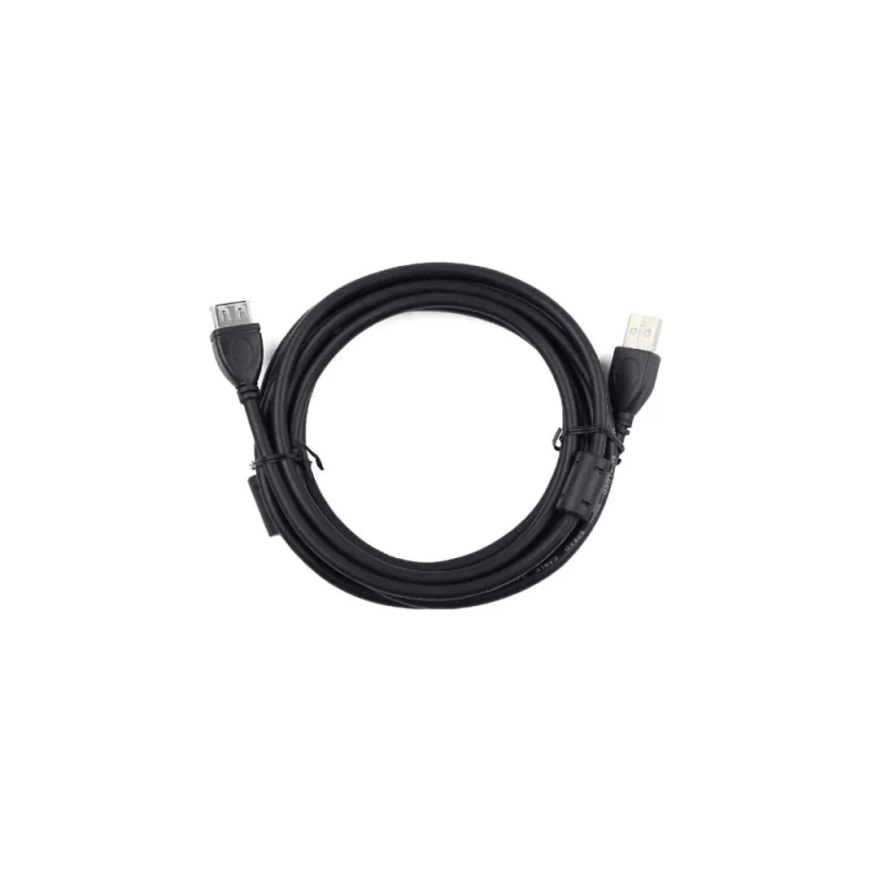 Кабель-удлинитель Cablexpert USB2.0 Pro, AM/AF, 3м, экран, черный CCF2-USB2-AMAF-10