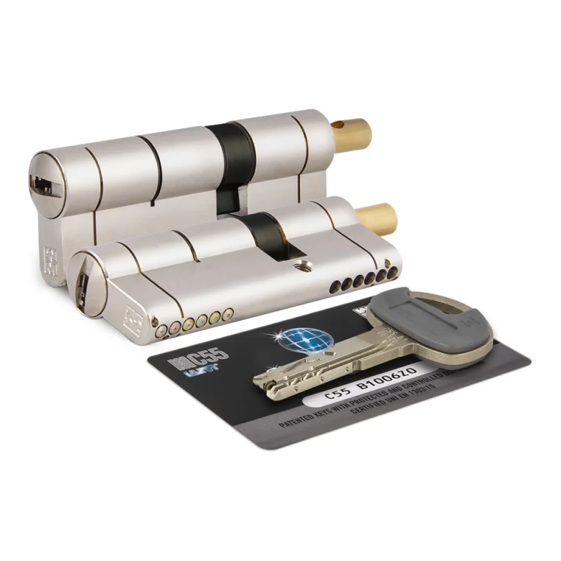 Цилиндровый механизм под вертушку Mottura C55F464601C5 (92 мм/41+10+41), матовый никель 44799