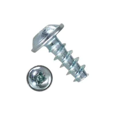 Саморез ОПМ 106003 по термопластам d3,0x8 zn с п/круг головой и прессшайбой 100 шт УТ000084722