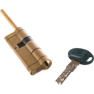 Цилиндровый механизм под вертушку (дл. шток) MOTTURA C31P513101LC5 82мм/46+10+26, латунь PVD 7888
