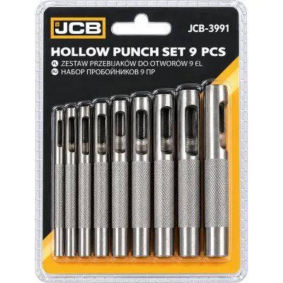 Набор пробойников JCB 9пр. (3, 4, 5, 6, 7, 8, 9, 10, 12мм) JCB-3991(68570)