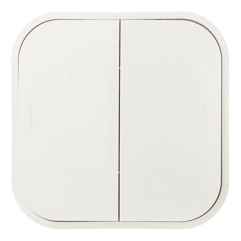 Переключатель Legrand Quteo двухклавишный накладной слоновая кость (782236)