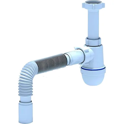 Сифон для кухни СаМат Плюс без гофры, 1 1/2"x40 мм, с носиком 13415