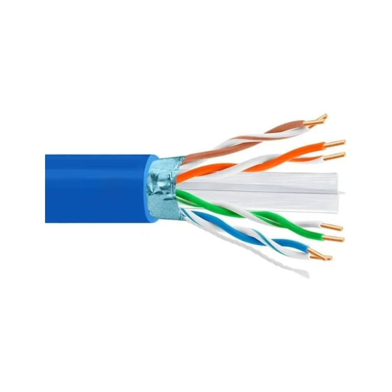 Кабель витая пара 5Bites ftp / solid / 6cat / 23awg / cca / pvc / blue / 305m FS6575-305A-BL