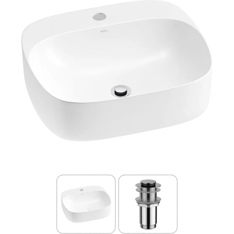 Набор Wellsee 2 в 1 Ideal накладная раковина 50x42 см 20214127R
