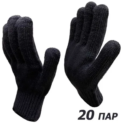 Плотные трикотажные перчатки без покрытия Master-Pro®  РУССКАЯ ЗИМА, плотность 10/10, 20 пар 7907-RWWC-20