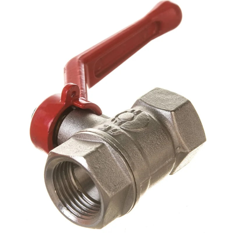 Шаровой для воды VALFEX 1/2" ВР/ВР рычаг, никелированная латунь 11Б27фт1М VF.214.NR1.012.Bir