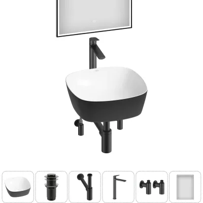 Набор Wellsee 6 в 1 Ground Breaking накладная раковина 40x40 см 20218594R