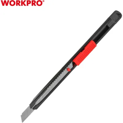 Нож с автофиксацией WORKPRO нерж. сталь (9 мм, SK5) + 3 лезвия, WP212005