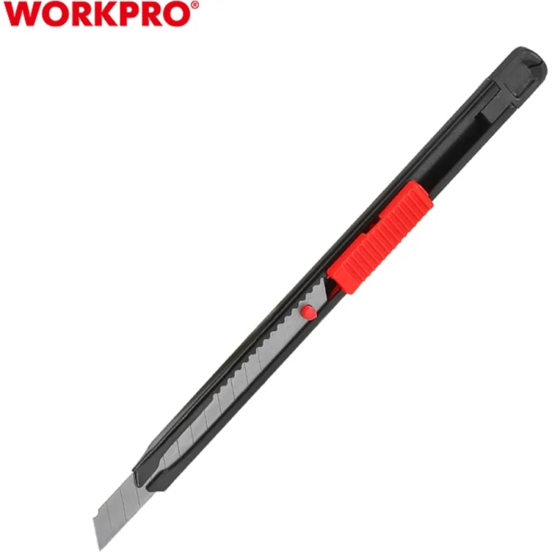 Нож с автофиксацией WORKPRO нерж. сталь (9 мм, SK5) + 3 лезвия, WP212005
