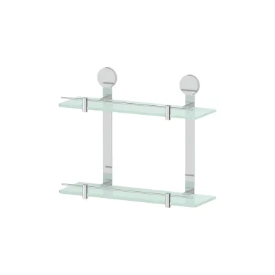 Двухъярусная полка Artwelle 40 cm матовое стекло; хром HAR 037