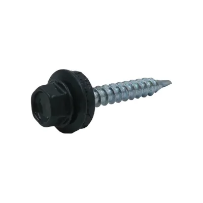 Саморез кровельный КРЕП-КОМП 5,5х25 RAL9005, черный окрашенный К (3000шт) ск55259005к