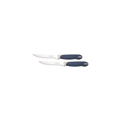 Нож TRAMONTINA Multicolor для стейка, с зубчиками, 12.5 см, синий, 2 шт. 23500/215D-TR