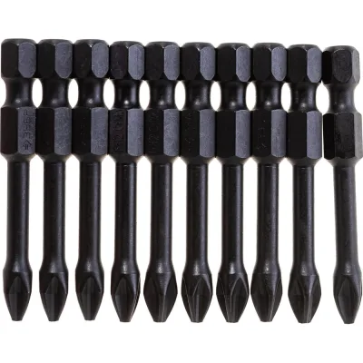Биты ПРОФИ PH2 (10 шт; 50 мм; 1/4") Зубр 26021-2-50-S10
