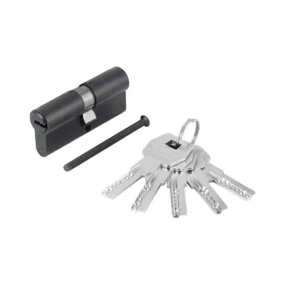 Цилиндровый механизм Стандарт MAX 70 (35х35) BL 5кл мат.черный перф.ключ/ключ 18070