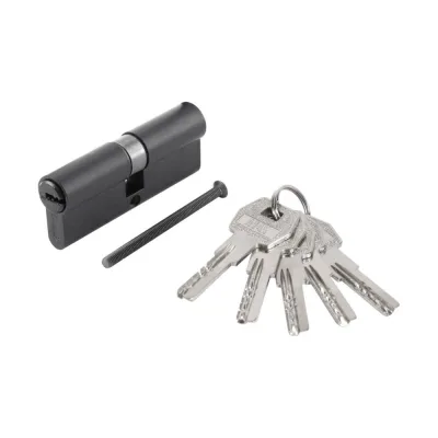 Цилиндровый механизм Стандарт MAX 80 (40х40) BL 5кл мат.черный перф.ключ/ключ 18072