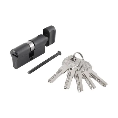 Цилиндровый механизм Стандарт MAX 60 (30х30В) BL 5кл мат.черный перф.ключ/верт. 18069