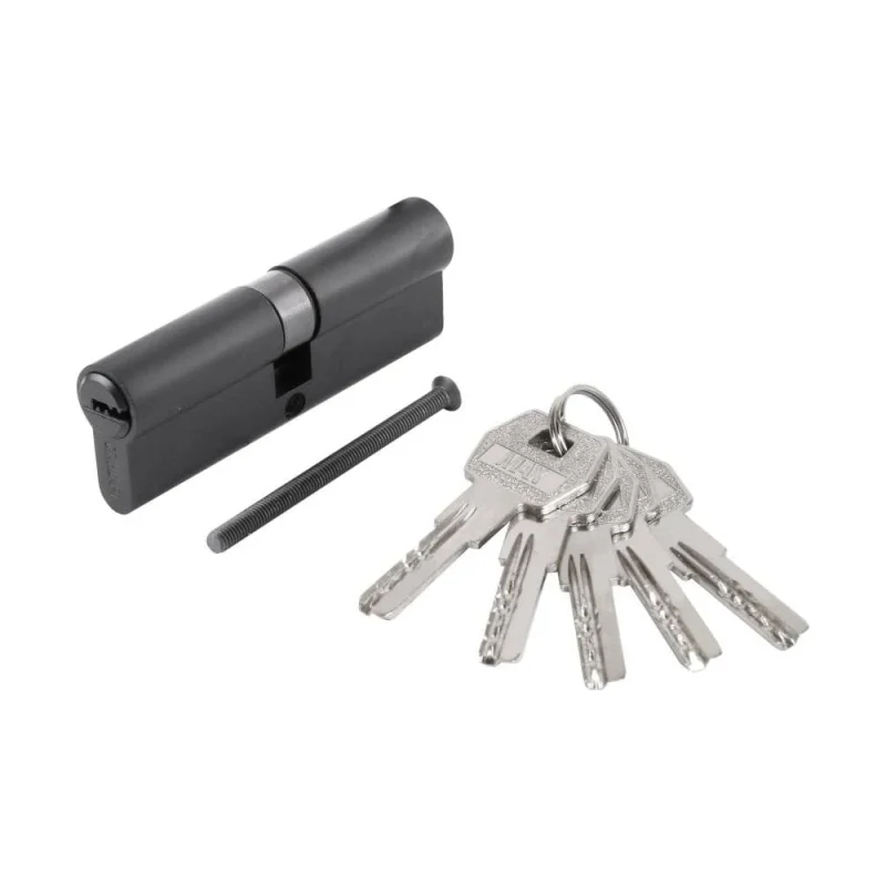 Цилиндровый механизм Стандарт MAX 90 (45х45) BL 5кл мат.черный перф.ключ/ключ 18074