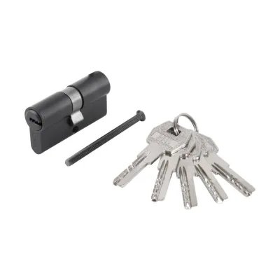 Цилиндровый механизм Стандарт MAX 60 (30х30) BL 5кл мат.черный перф.ключ/ключ 18068