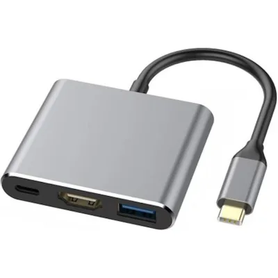 Адаптер KS-is USB-C M в USB/HDMI/PD F премиум KS-is KS-342P