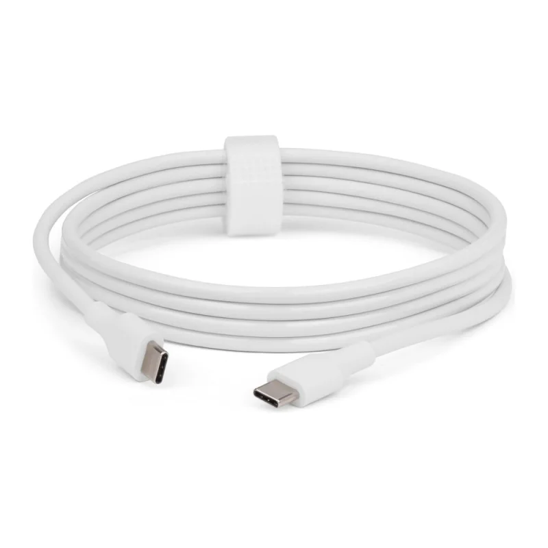 Кабель питания TopON USB Type-С - USB Type-C, 100W, 20V, 5A, 175 см, белый TOP-TCW