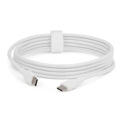 Кабель питания TopON USB Type-С - USB Type-C, 100W, 20V, 5A, 175 см, белый TOP-TCW