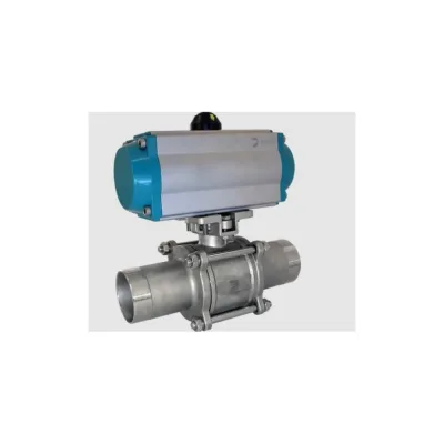 Кран шаровой приварной NEWKEY AISI304 DN 150 (6), с двухсторонним пневмоприводом AT140D NK-BEp150/4*AT140D