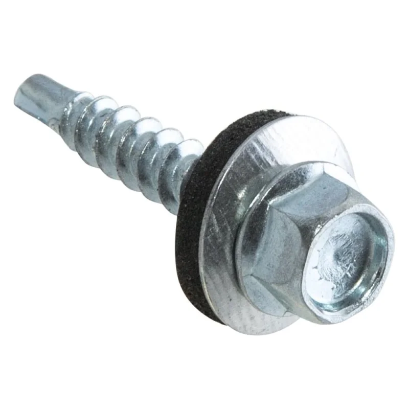 Саморезы кровельные Стройбат с буром 6,3x80 (белый цинк 320 шт) 607270